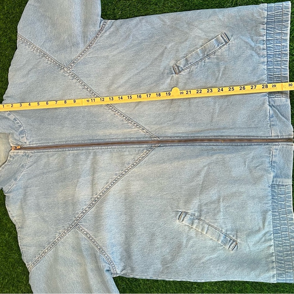 VTG Embroidered Blair Denim Quilted Lined Floral Flower Blue Jacket Womens XL - Picture 15 of 15